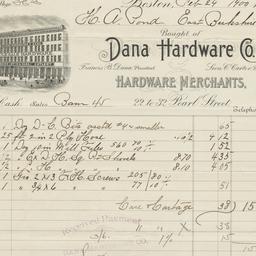 Dana Hardware Co.. Bill