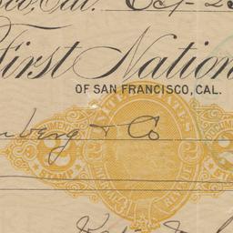 First National Bank. Check