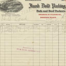 Jacob Dold Packing Co.. Bill