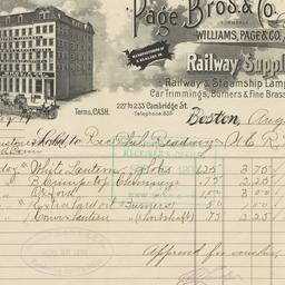 Page Bros. & Co.. Bill