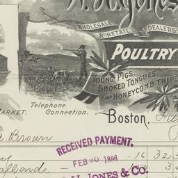 W. H. Jones & Co.. Bill