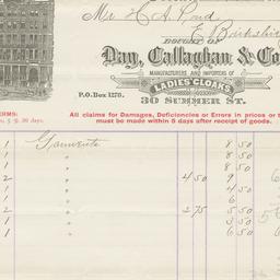 Day, Callaghan & Co.. Bill