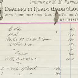 M. M. French & Co.. Bill
