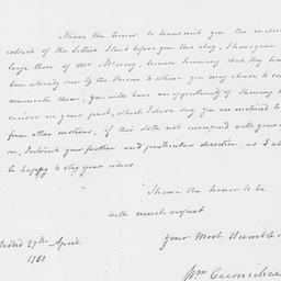 [Document, 1780 April 27]