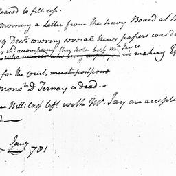 [Document, 1781 January 25]