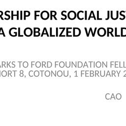 Leadership for social justi...