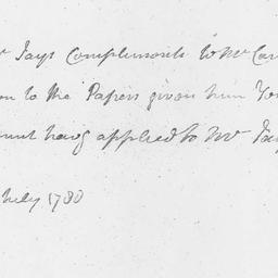 [Document, 1780 July 18]