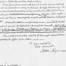 [Document, 1782 August 03]