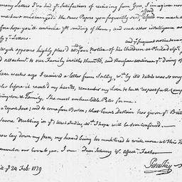 [Document, 1779 February 24]
