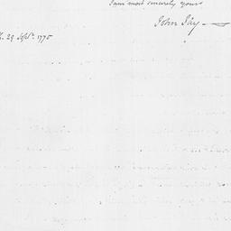 [Document, 1775 September 29]