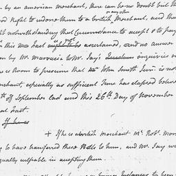 [Document, 1781 November 26]