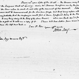 [Document, 1806 August 04]