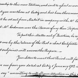 [Document, 1786 January 26]
