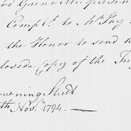 [Document, 1794 November 10]