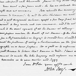 [Document, 1799 November 06]