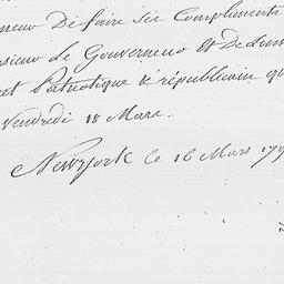 [Document, 1796 March 16]