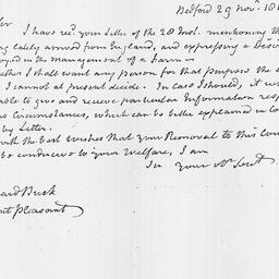 [Document, 1816 November 29]