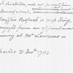 [Document, 1783 December 31]