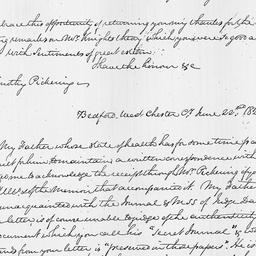 [Document, 1826 June 22]