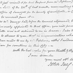 [Document, 1800 October 31]