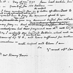 [Document, 1803 November 10]