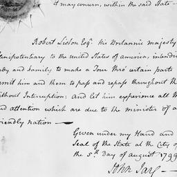 [Document, 1799 August 05]