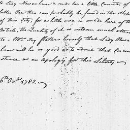 [Document, 1782 October 16]