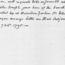 [Document, 1795 October 07]