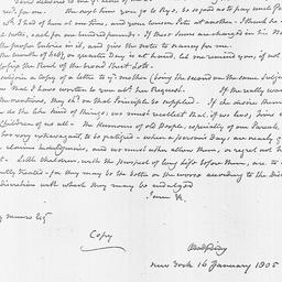 [Document, 1805 January 26]