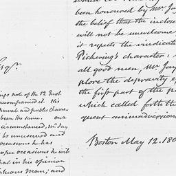 [Document, 1808 May 12]