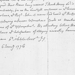 [Document, 1776 January 06]