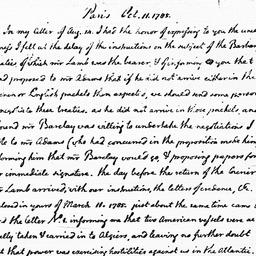 [Document, 1785 October 11]