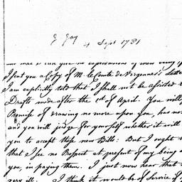 [Document, 1781 September 4]