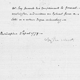 [Document, 1779 April 06]