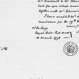 [Document, 1795 March 10]