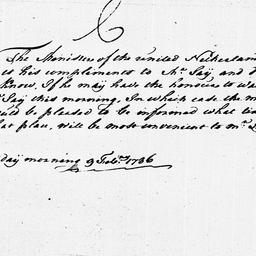 [Document, 1786 February 09]