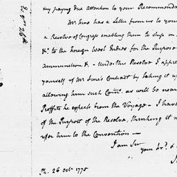 [Document, 1775 October 26]