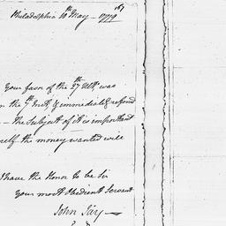 [Document, 1779 May 10]