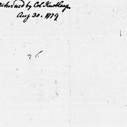 [Document, 1779 August 29]