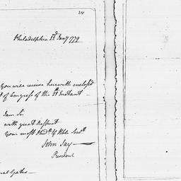 [Document, 1779 January 22]