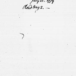 [Document, 1779 July 25]