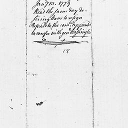 [Document, 1779 January 13]