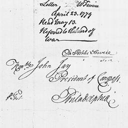 [Document, 1779 April 23]