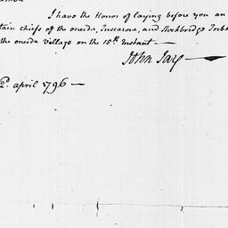 [Document, 1796 April 02]