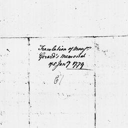 [Document, 1779 January 05]