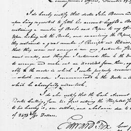 [Document, 1784 December 29]