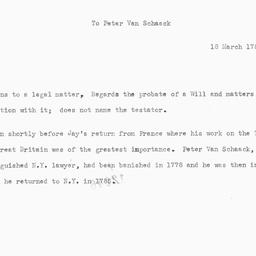 [Document, 1784 March 18]