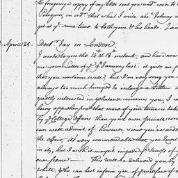 [Document, 1763 April 18]