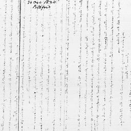 [Document, 1820 October 30]