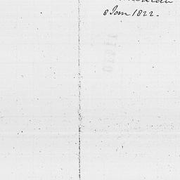 [Document, 1822 January 08]